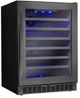 Silhouette® Sydney 24" 5.6 Cu. Ft. Black Stainless Steel Wine Cooler-1
