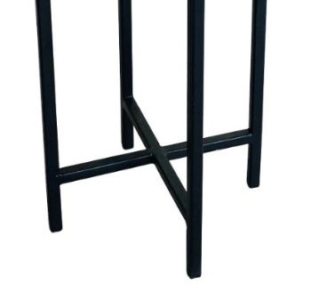 Jaipur Furniture Ravi Range Black/Brown Iron Base Plain Small Stool-1