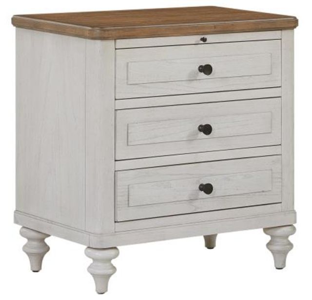 Bernards Citrus Heights Chalk/Sand Nightstand-0