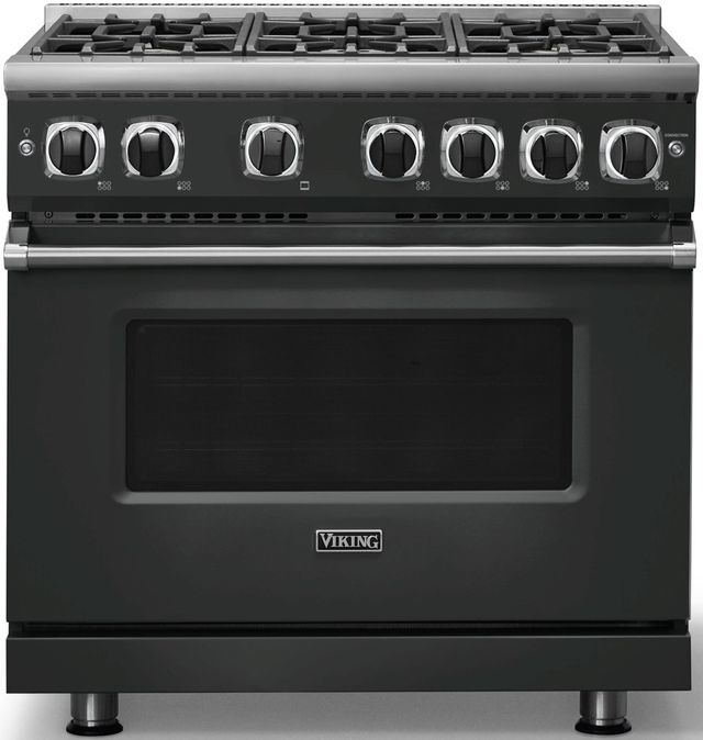 Viking® 7 Series 36" Antique Bronze Pro Style Liquid Propane Gas Range-2