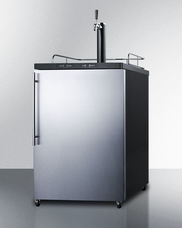 Summit® 5.6 Cu. Ft. Stainless Steel Beer Cooler/Kegerator-1