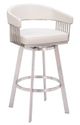 Zuo® Modern Bantry White Swivel Barstool-4