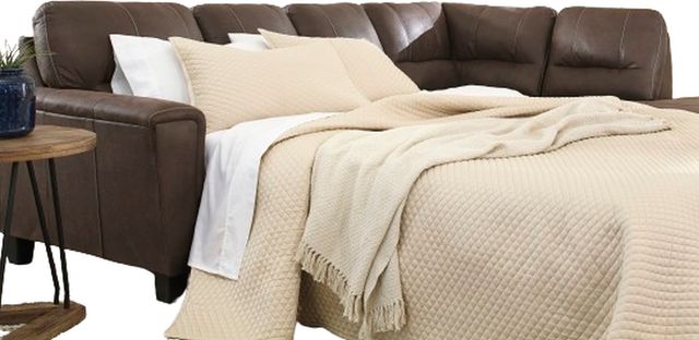 Signature Design by Ashley® Navi 2-Piece Chestnut Right-Arm Facing Sofa Sleeper Sectional and Chaise-0
