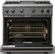 Viking® 7 Series 36" Damascus Gray Pro Style Natural Gas Range with 12" Reversible Griddle-1