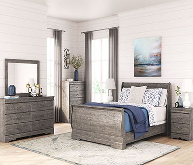 Signature Design by Ashley® Bayzor Warm Gray Vintage Queen Sleigh Headboard-2