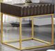 Furniture of America® Augsburg Walnut End Table with Gold Base-0