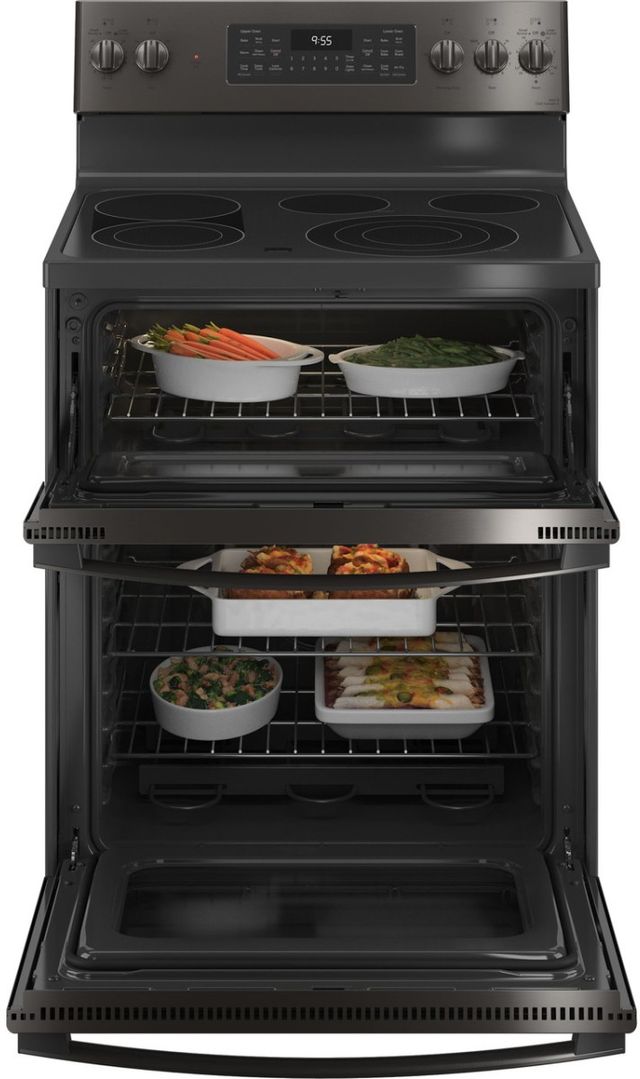 GE Profile™ 30" Fingerprint Resistant Black Stainless Steel Smart Freestanding Electric Range-2