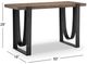 Magnussen Home® Bowden Rustic Honey Sofa Table with Black Metal Base-1