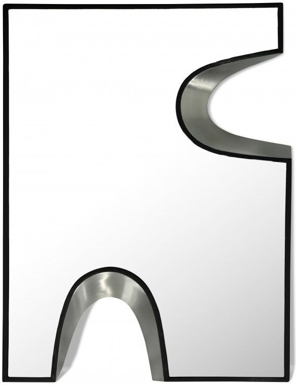 Meridian Furniture Soleil Black/Silver 28" Mirror-0