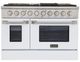 Kucht Professional KNG Series 48" Stainless Steel Pro Style Liquid Propane Gas Range with White Door-1