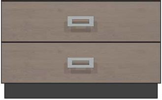 Country View Woodworking Customizable American Modern 36'' 5-Drawer Plinth Base Chest-1