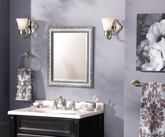 Moen® Waterhill® Brushed Nickel One Globe Bath Light-2