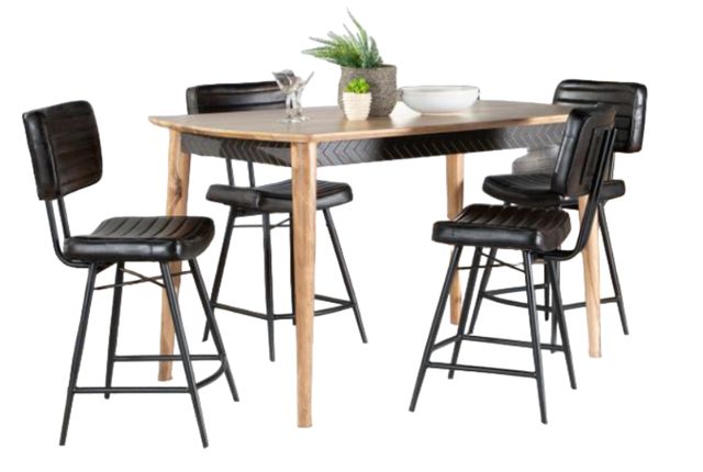 Coaster® Partridge 5-Piece Black Counter Dining Set-0