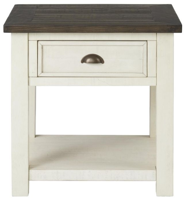 Martin Svensson Monterey Brown End Table with White Base-1
