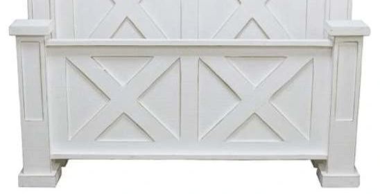 Million Dollar Rustic High Cotton White Queen Panel Bed-1