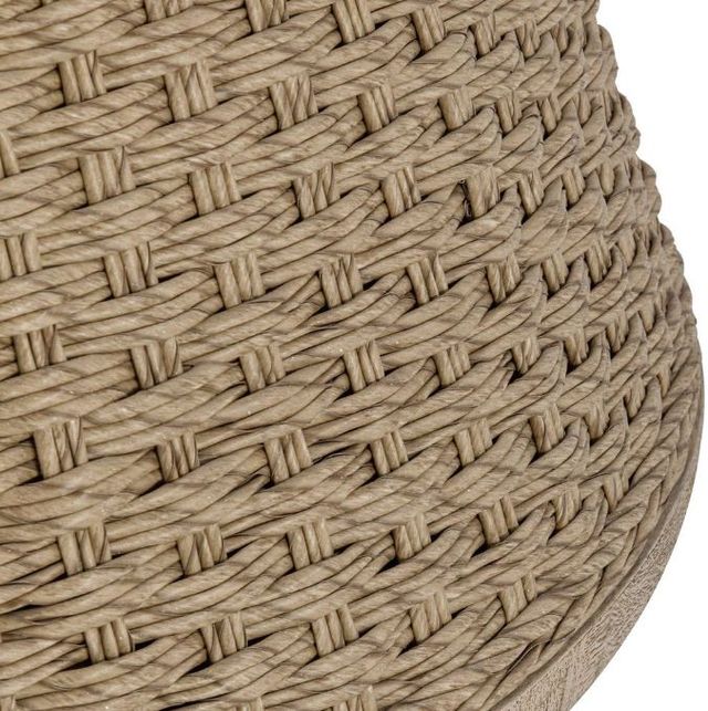Uttermost® Cardoso Cerused Wheat/White Concrete/Wicker Indoor-Outdoor Dining Table-4