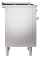 Ilve® Nostalgie II Noblesse 36'' Stainless Steel Pro Style Dual Fuel Range with Chrome Trim-2