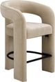 TOV Furniture Malone Taupe Chenille Counter Stool-0