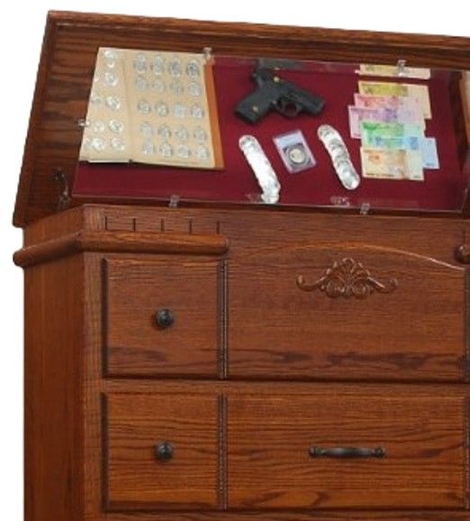 Wolfcraft Furniture Vintage Brown Flip Chest-2