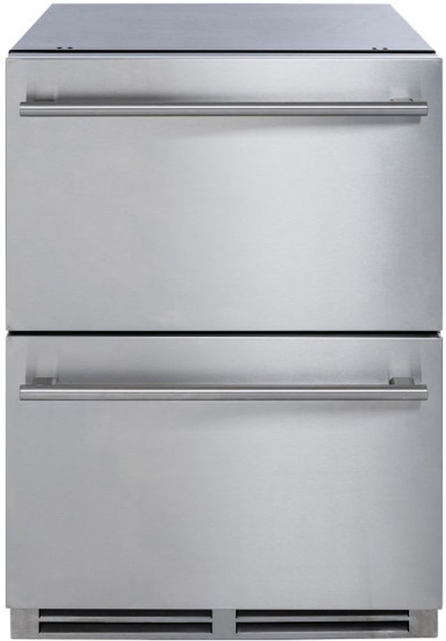 Sapphire Series 3 24" 5.5 Cu. Ft. Panel Ready/Stainless Steel Refrigerator Drawers-0