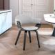 Armen Living Adalyn Gray/Black Dining Chair-3