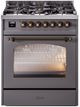 Ilve® Nostalgie II Series 30" Graphite Matte Pro Style Dual Fuel Range-0