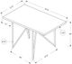 Monarch Specialties Inc. Espresso Top Dining Table with Chrome Base-2