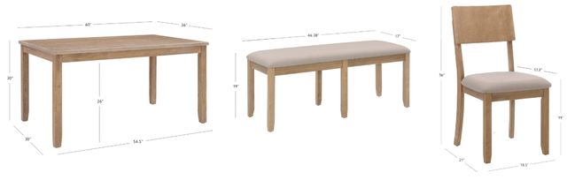 Linon Jordan 6-Piece Gray Wash Dining Set-2
