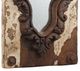 A & B Home Brown/Weathered White Wall Mirror-1