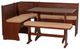 Linon Chelsea 4-Piece Beige/Walnut Nook Set with Cushion-0