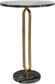 A & B Home Alexus Black Marble Top Side Table with Gold Aluminum Body-4