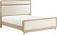 Mazin Furniture Wilshire Natural Oak Upholstered Eastern King Panel Bed-0