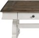 Intercon Drake French Oak 50" Coffee Table with Rustic Gray Base-2