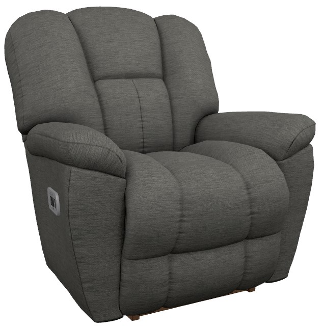 La-Z-Boy Maverick Slate Power Rocking Recliner with Headrest and Lumbar - Thumbnail 2