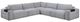 Homelegance® Tidal 5-Piece Gray Modular Sectional-0