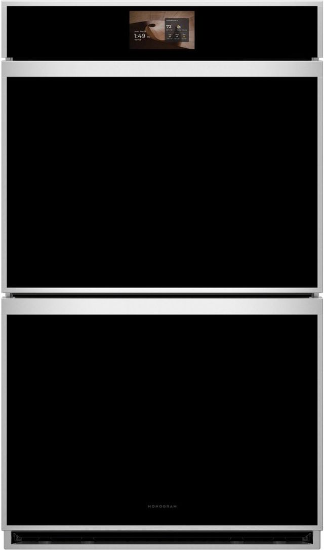 Monogram® Minimalist 30" Stainless Steel Double Electric Wall Oven with In-Oven Camera-0