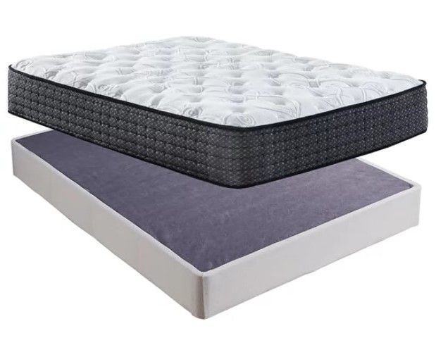 Sierra Sleep® by Ashley® Limited Edition 2-Piece Hybrid Plush and Standard Foundation King Mattress Set-0