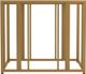 Coaster® Adri Glass Top End Table with Matte Brass Metal Frame -3