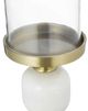 A & B Home Gold/White Hurricane Candle Holder-4
