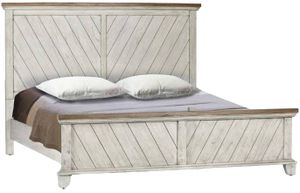 Steve Silver Co. Bear Creek White-Smoke Queen Panel Bed