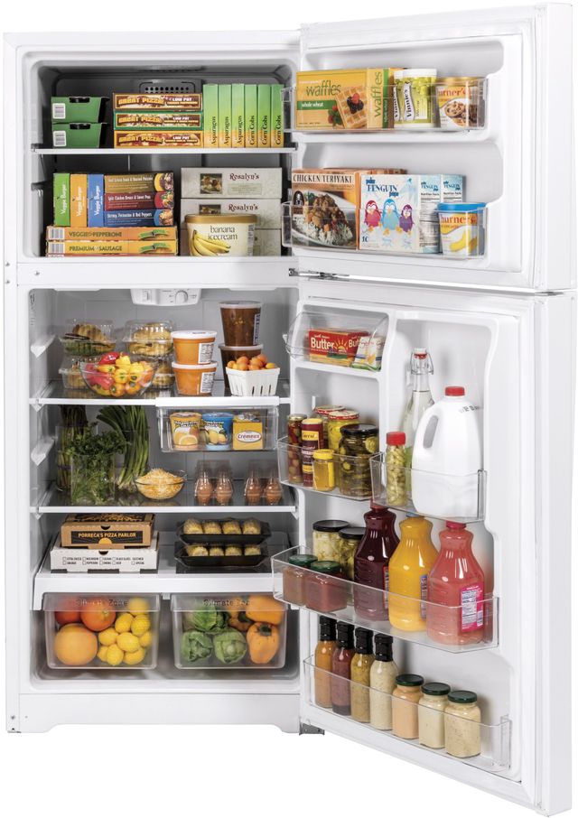GE® 33 in. 21.9 Cu. Ft. White Top Freezer Refrigerator-2