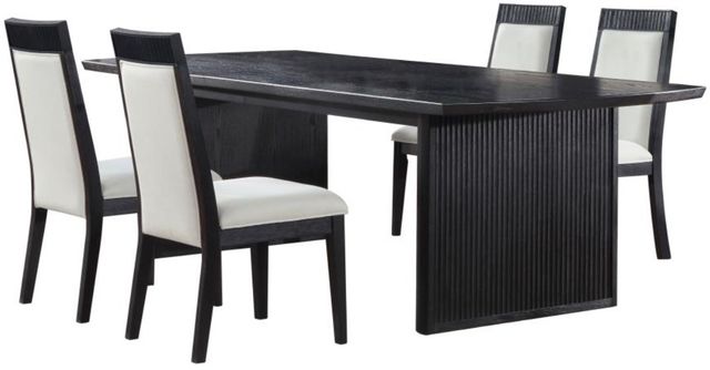 Coaster® Brookmead 5-Piece Black/Ivory Leaf Dining Set-0