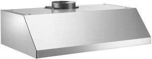Front view of the Bertazzoni Professional Series 36" Stainless Steel Wall Mounted Range Hood