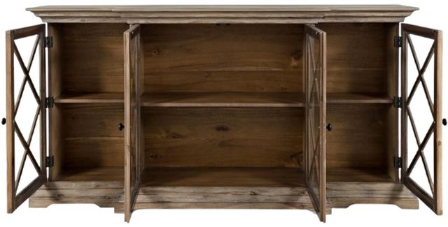 Jofran Inc. Carrington Bisque Large Breakfront Cabinet-2