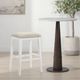 Armen Living Jane 2-Piece Dune Cloud/White Barstool Set-1
