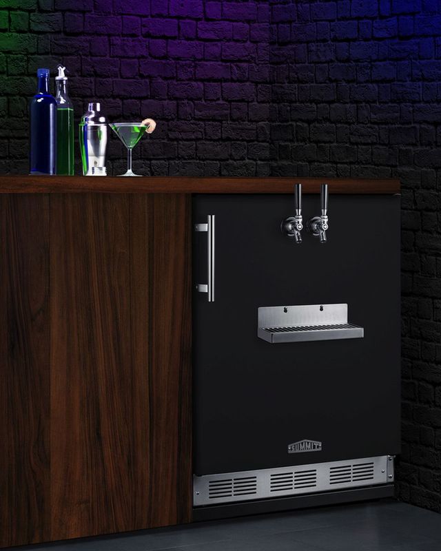 Summit® 5.3 Cu. Ft. Black Built-In Cold Brew Coffee Kegerator-3