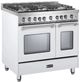 Verona® Prestige Series 36" White Pro Style Dual Fuel Gas Range-1