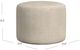 Bassett Mirror Anderson Cream Round Ottoman-3