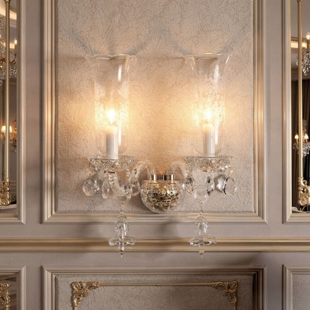 Michael Amini® Winter Palace Clear 2-Light Wall Sconce-1