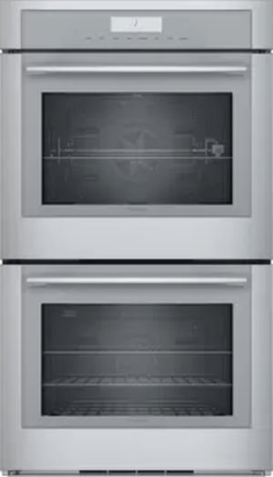 Front view of the Thermador® Masterpiece® 30" Stainless Steel Double Electric Wall Oven